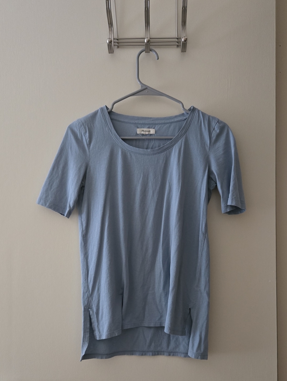3 For 10) Madewell Light Blue, Beige Scoop Neck Tee XXS